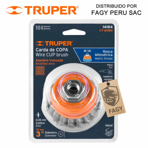 Escobilla tipo copa 3″ Truper 14184