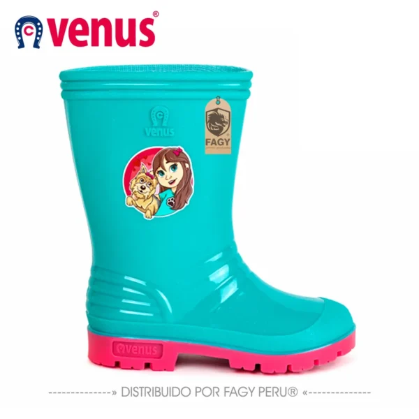 Bota venus infantil con sticker esmeralda