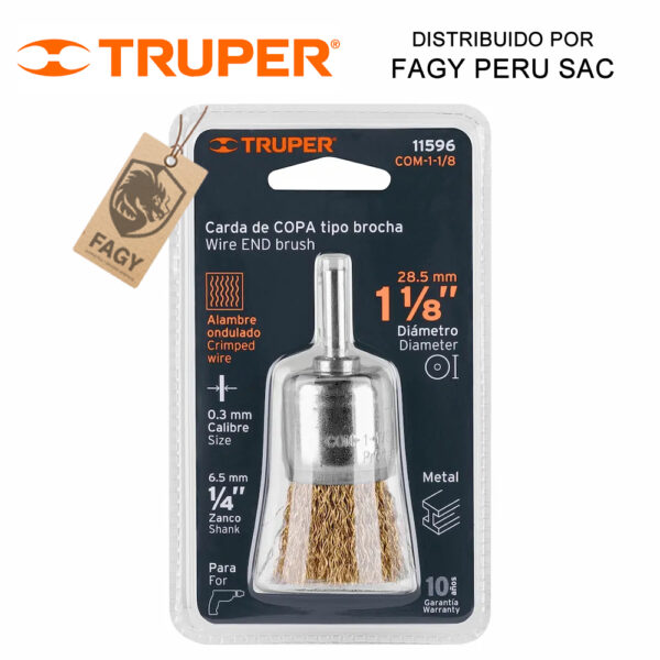 Escobilla tipo copa 1-1/8″ Truper 11596